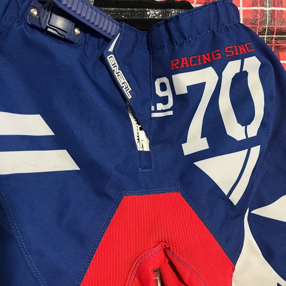 Dynamic Kids Racing Pants - Blue and Red - Picture 2 of 8